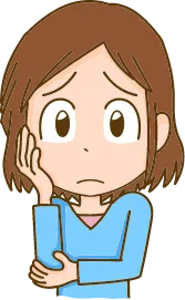 悩んで考え込む女性